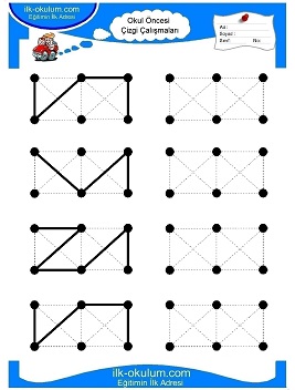 Çocuklar İçin Çizgi Çalışma Sayfaları 